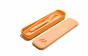 Набор столовых приборов Muitomas Peach Fuzz портативный, легкий для переноски в путешествиях и офисе synthetic.ua - Фото 1