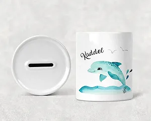 Скарбничка дитяча Mikalino Дельфін Керамічна Біла One Size synthetic.ua - Фото 1