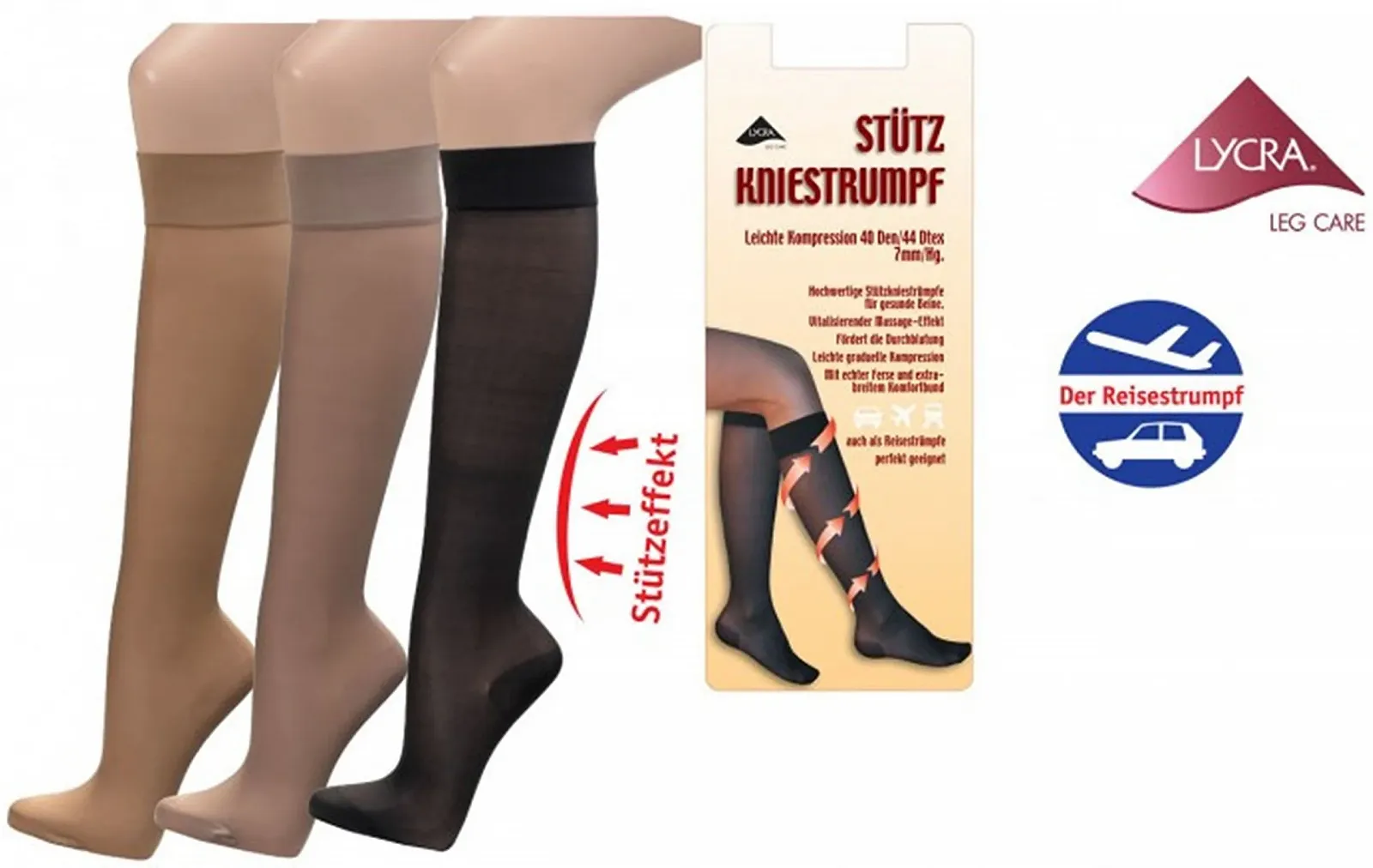 Колготки до колін 3 пари Тонкі Підтримуючі 40 ден 44 dtex = Denier 7 мм/Hg Lycra CH-1790, фото №2 Колготки до колін 3 пари Тонкі Підтримуючі 40 ден 44 dtex = Denier 7 мм/Hg Lycra CH-1790, фото №2