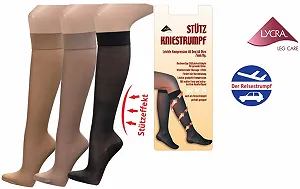 Колготки до колін 3 пари Тонкі Підтримуючі 40 ден 44 dtex = Denier 7 мм/Hg Lycra CH-1790 synthetic.ua - Фото 1