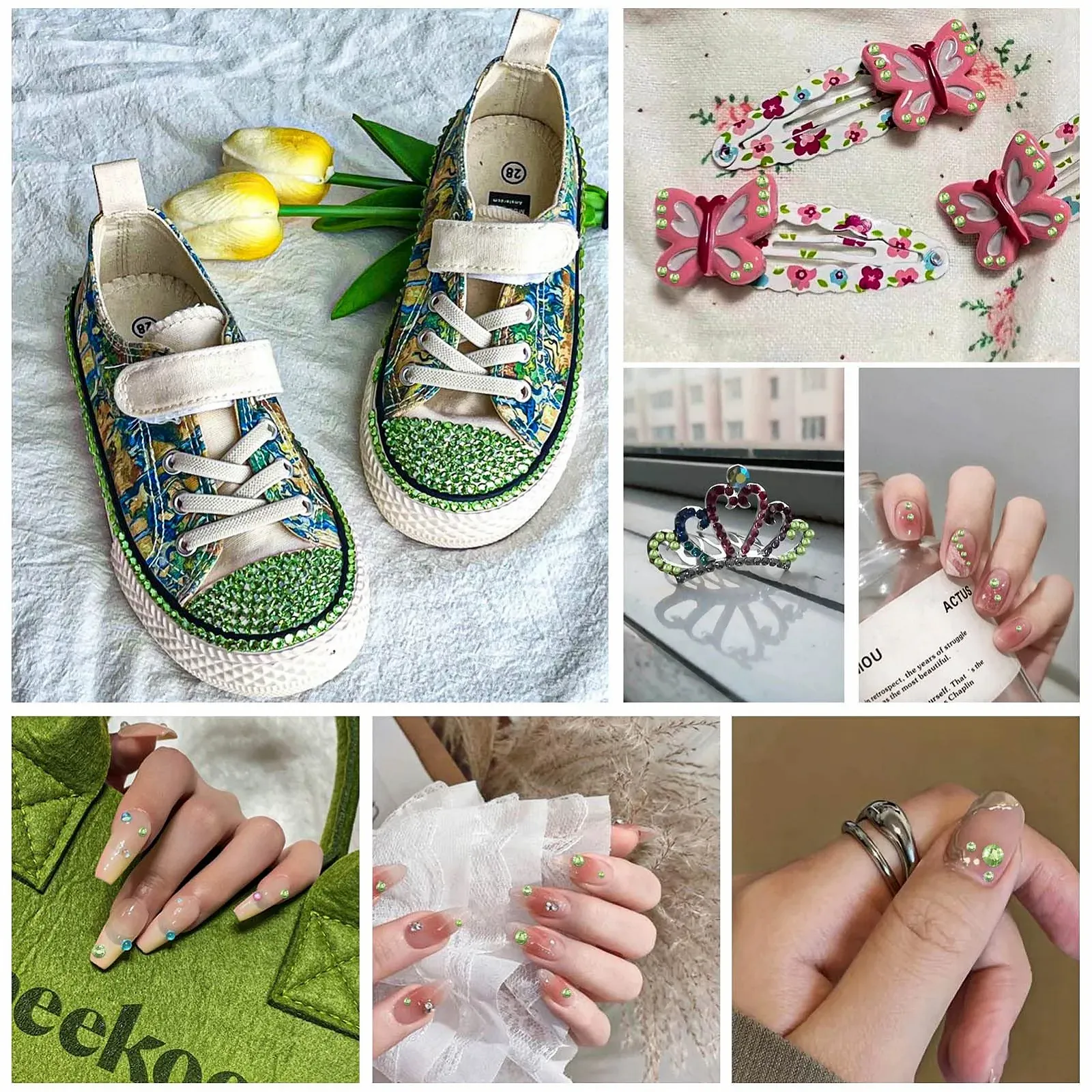 Стрази Круглі Kristall, світло-зелені SS30 (6,4–6,6 мм), SS10/1440 штук, 288 штук, фото №5 Стрази Круглі Kristall, світло-зелені SS30 (6,4–6,6 мм), SS10/1440 штук, 288 штук, фото №5