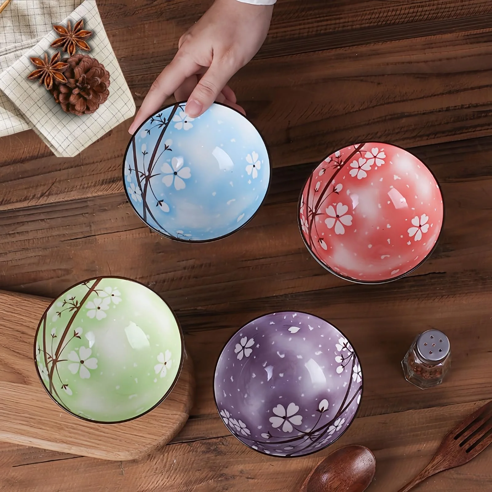 Миска NBBENG Фарфоровая для десертов и каши, набор из 4 штук, фото №7 Миска NBBENG Фарфоровая для десертов и каши, набор из 4 штук, фото №7