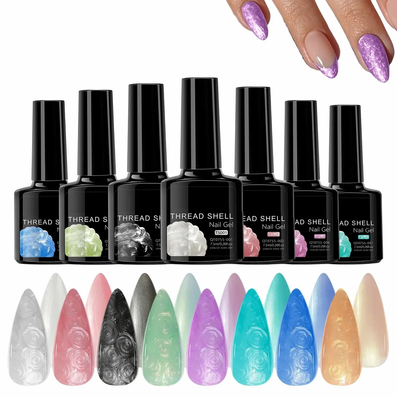 Гель-лак для ногтей Перламутровый UV Gel Nail Polish 7.5 мл Набор из 8 цветов, фото №9 Гель-лак для ногтей Перламутровый UV Gel Nail Polish 7.5 мл Набор из 8 цветов, фото №9