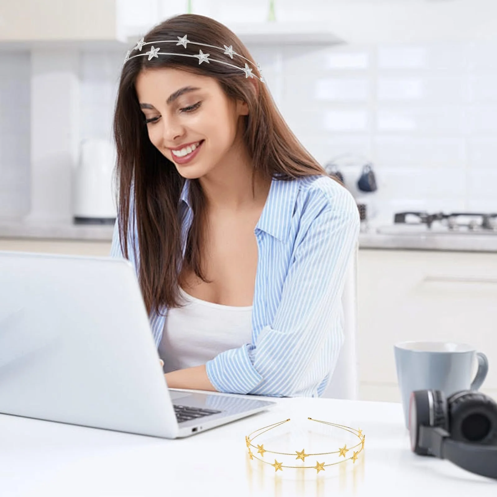 Обруч для волосся 2 Star для дівчаток, фото №6