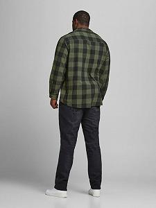 Рубашка Jack&Jones JJEGINGHAM TWILL L/S PS NOOS 12183107 припыленный оливковый цвет зеленый 3XL synthetic.ua - Фото 1