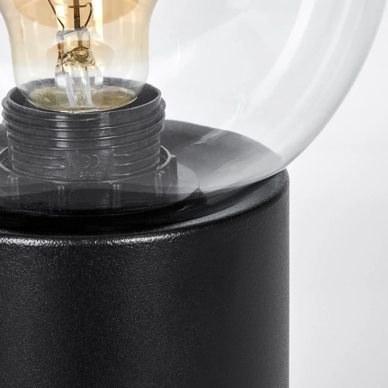 Настільна лампа HOFSTEIN Koyoto метал / скло Чорний/Прозорий, фото №6
