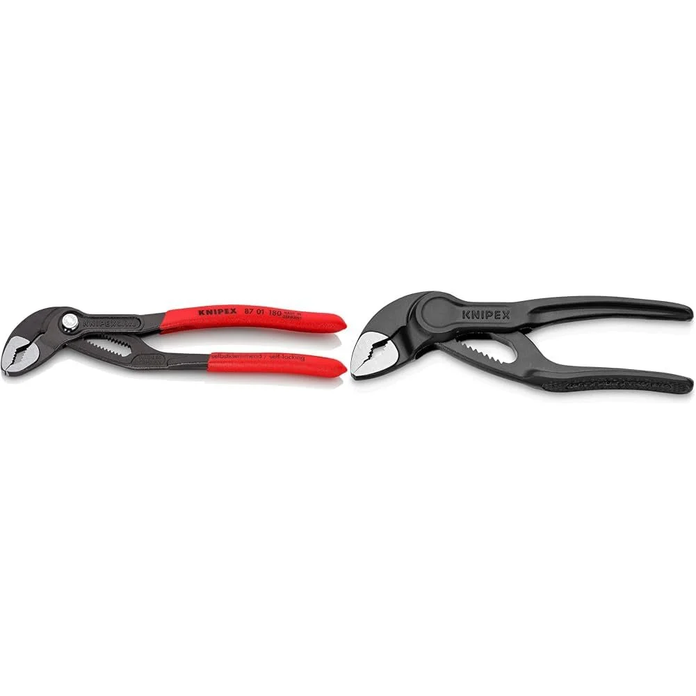 Клещи переставные KNIPEX Cobra 87 01 180, 180 мм & Мини Клещи переставные Cobra
a XS, 100 мм, гайки до 24 мм, фото №1 Клещи переставные KNIPEX Cobra 87 01 180, 180 мм & Мини Клещи переставные Cobra
a XS, 100 мм, гайки до 24 мм, фото №1