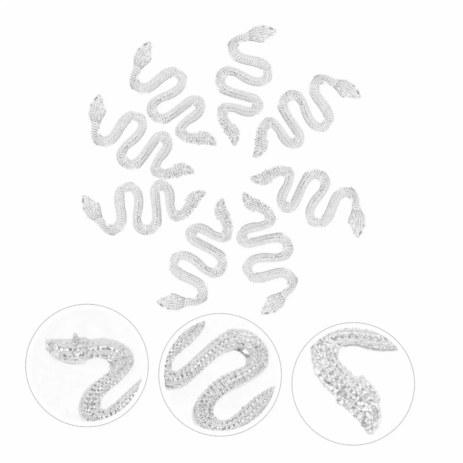 FRCOLOR Набор украшений для ногтей 120 шт. Помпон Магнитные украшения для детей Змеиный дизайн ногтей Змеиные украшения для ногтей Стразы для мобильного телефона 3D, фото №4