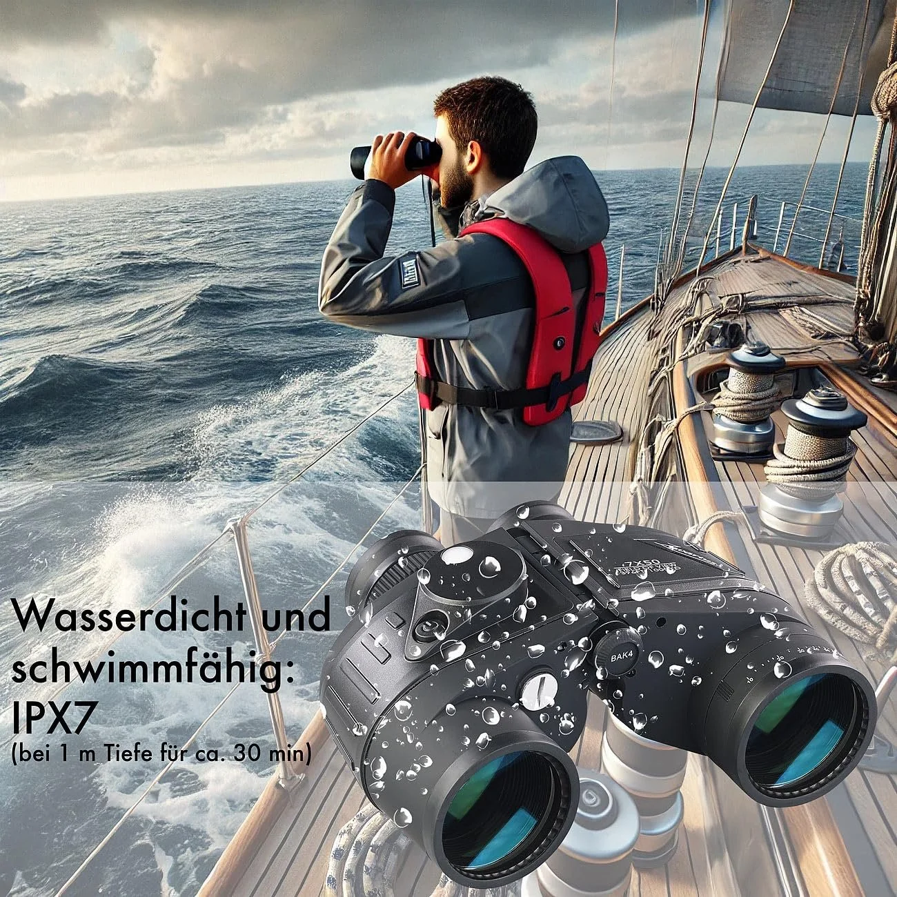 Бінокль Zavarius Marine FG-500.bM 7x50 Waterproof Navigation, фото №2