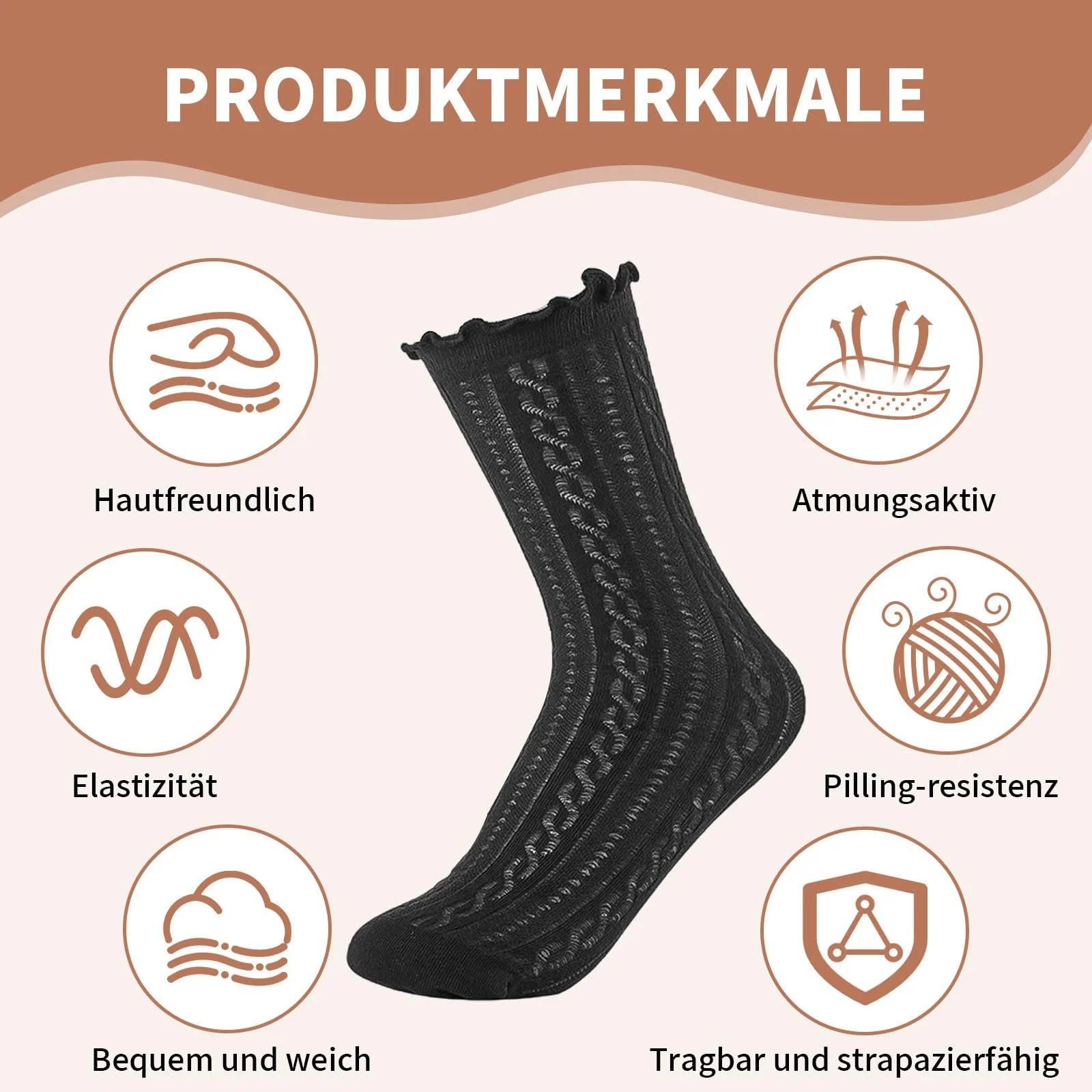 Носки с рюшами (8 пар) Женские Черно-белые, фото №4 Носки с рюшами (8 пар) Женские Черно-белые, фото №4