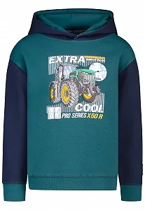 Купити Толстовка з капюшоном SALT AND PEPPER для хлопчиків з аплікацією-вишивкою трактора - Фото 1 Толстовка з капюшоном SALT AND PEPPER для хлопчиків з аплікацією-вишивкою трактора - Фото 1