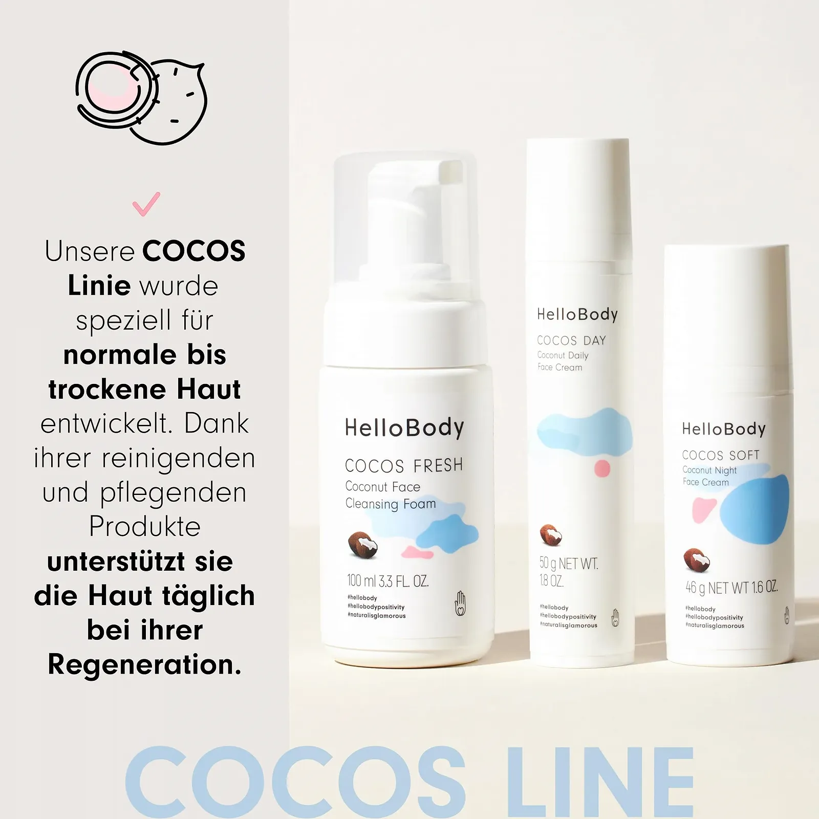 Маска для лица HelloBody Cocos Clear 45 мл, фото №7