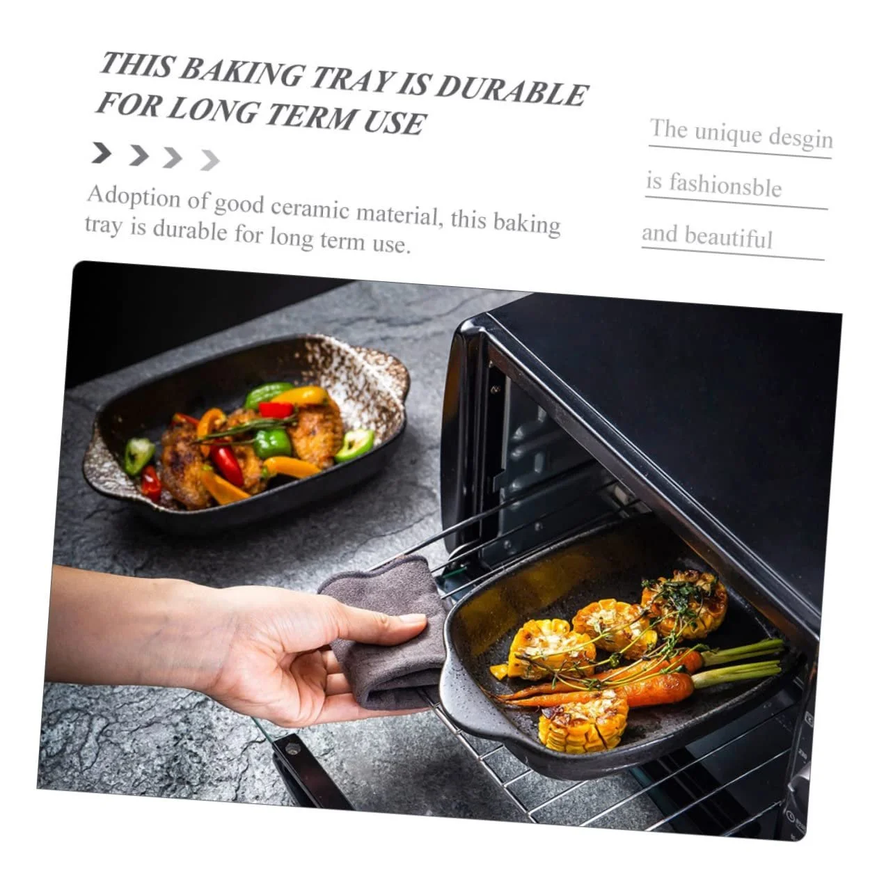 Форма для запекания Japanese керамическая с двумя ручками 0,5 л, фото №3