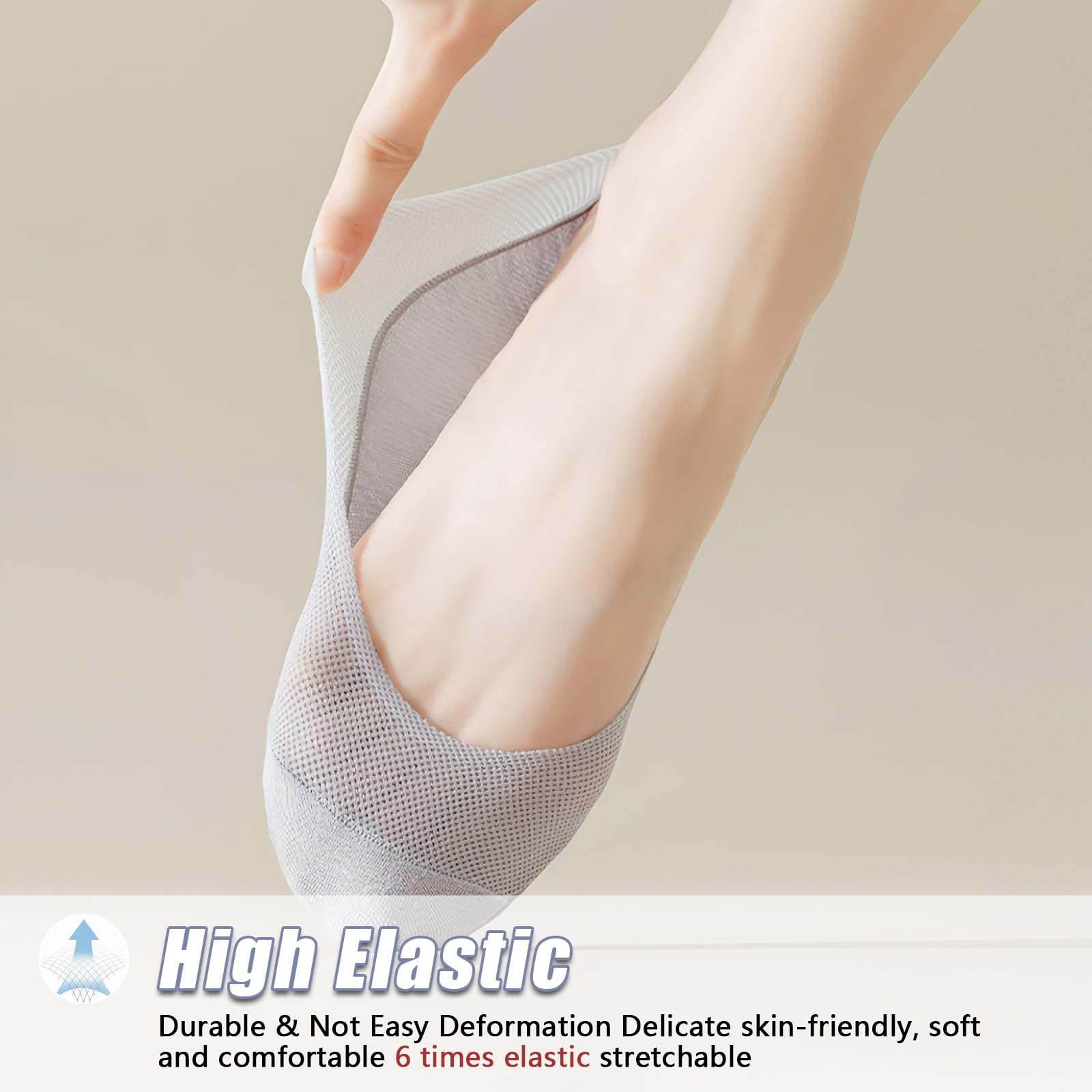 6 пар женских невидимых носков, фото №4