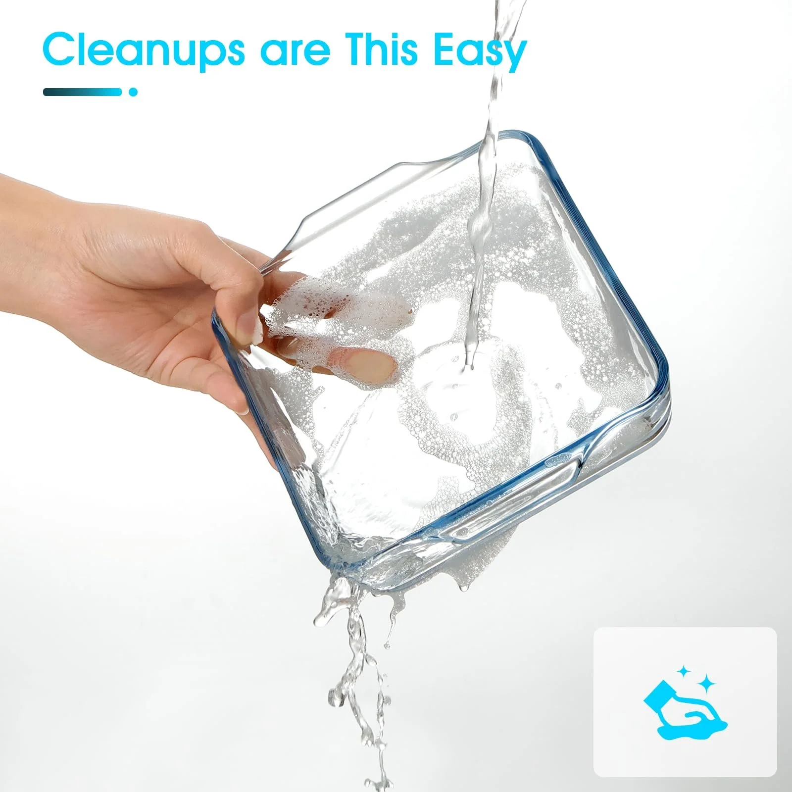 Форма для запекания NUTRIUPS стеклянная 0.8 л 15.5 x 15.5 x 4.5 см, фото №4