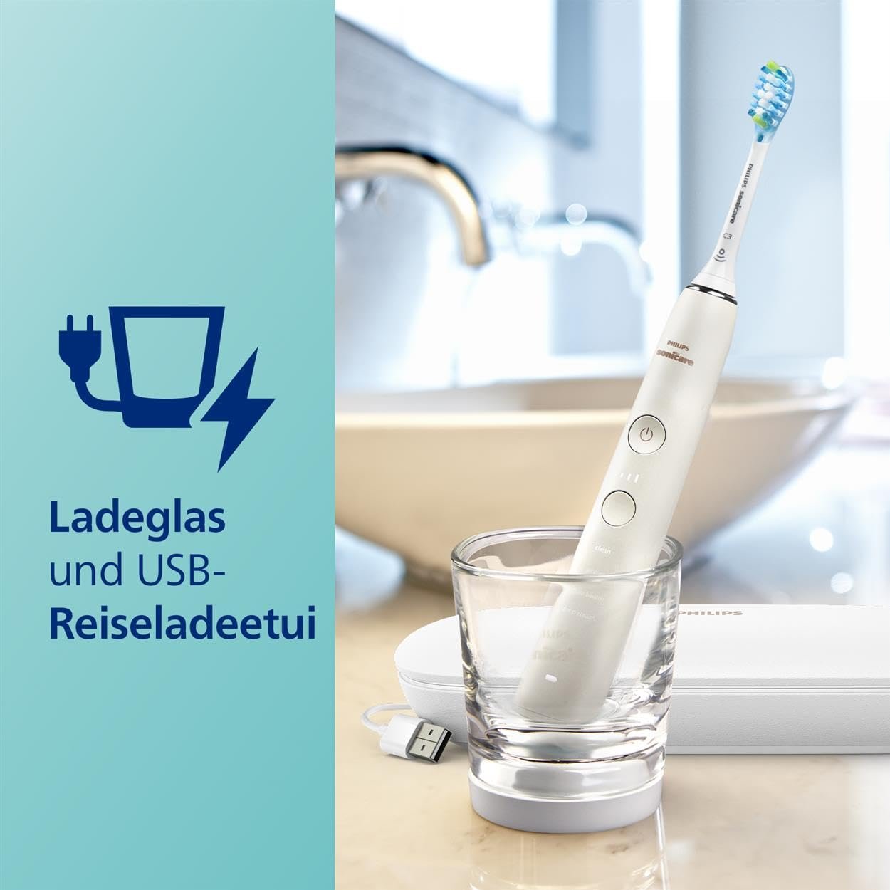 Зубная щетка Philips Sonicare DiamondClean 9000 HX9911/27, белая, фото №9
