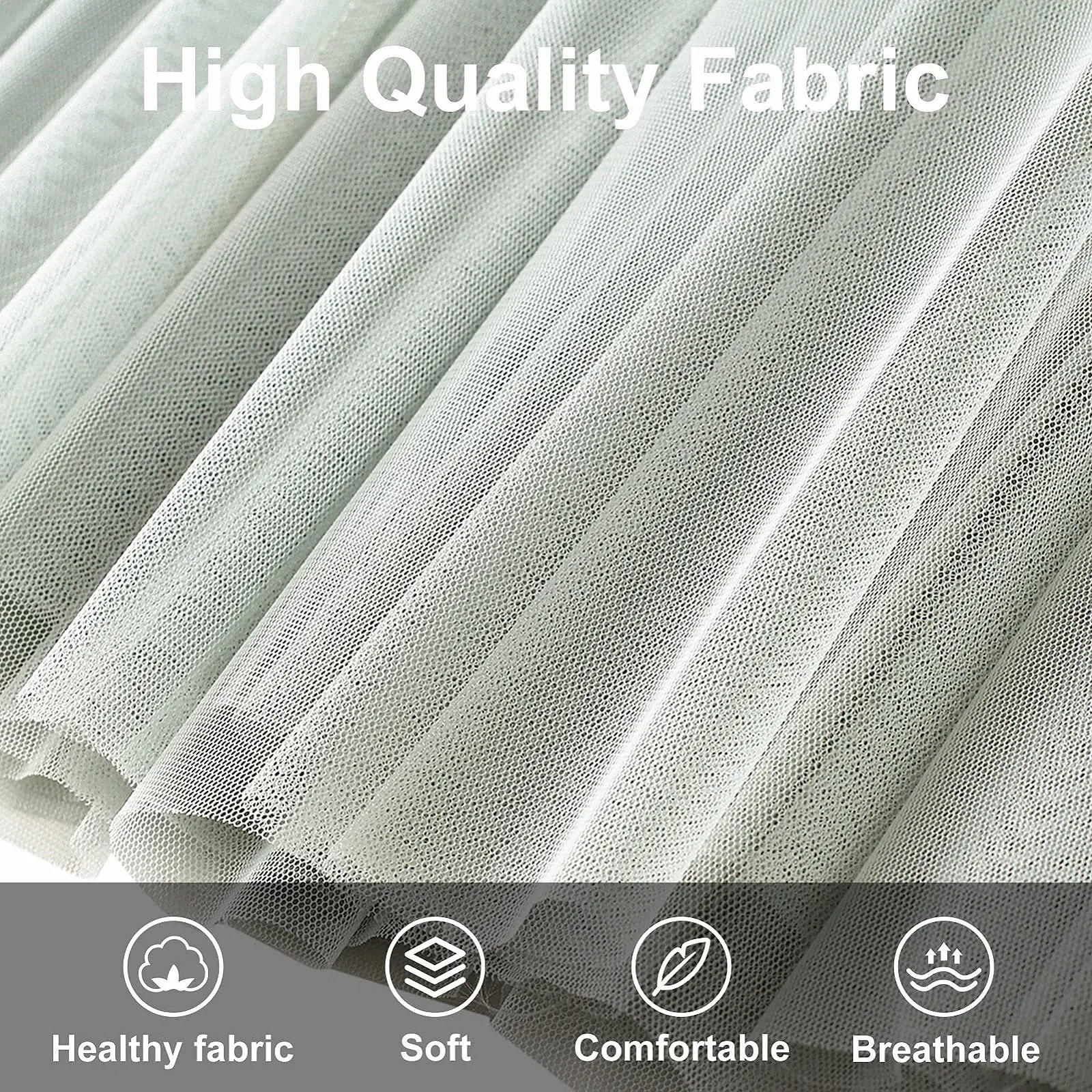 Спідниця з тюлю FEOYA довга жіноча елегантна з високою талією ретро, фото №4