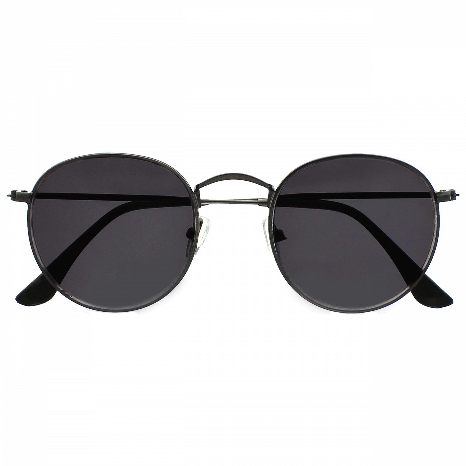 Солнцезащитные очки Opulize Тонкая оправа Круглые Ретро Металлическая оправа, фото №1