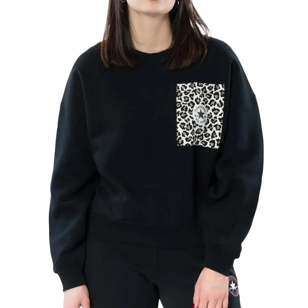 Женская Толстовка Converse Leopard Черный, фото №1