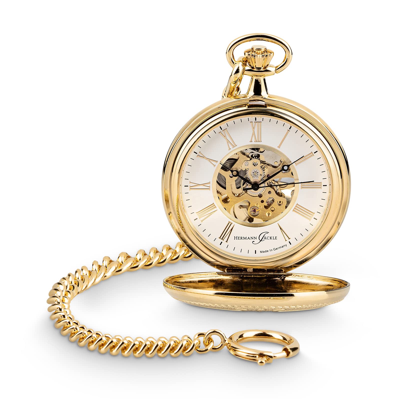 Кишеньковий годинник Скелетон Hermann Jäckle Vienna Позолочений, ручний завод, фото №1 Кишеньковий годинник Скелетон Hermann Jäckle Vienna Позолочений, ручний завод, фото №1
