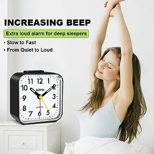 Аналоговий будильник Azyh Безшумний з підсвіткою, функція повтору synthetic.ua - Фото 1