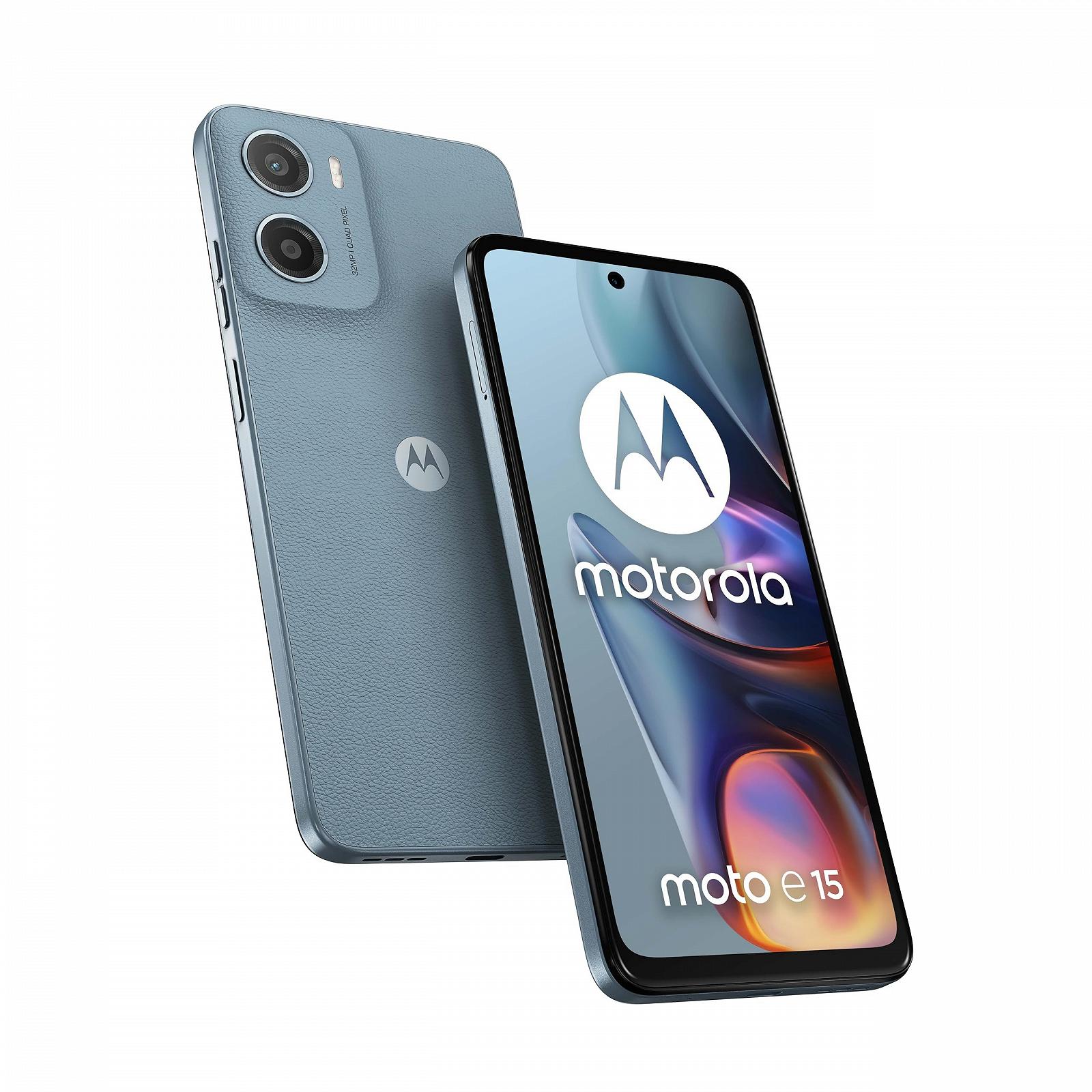 Смартфон Motorola Moto E15 2/64 GB 32 Мп Camera + Flicker Protection Sensor 6.67 дюйма HD+ 90 Гц Corning Gorilla Glass 3 5200 мАг MediaTek Helio G81 Extreme Android 14 Go Edition Misty Blue, фото №6