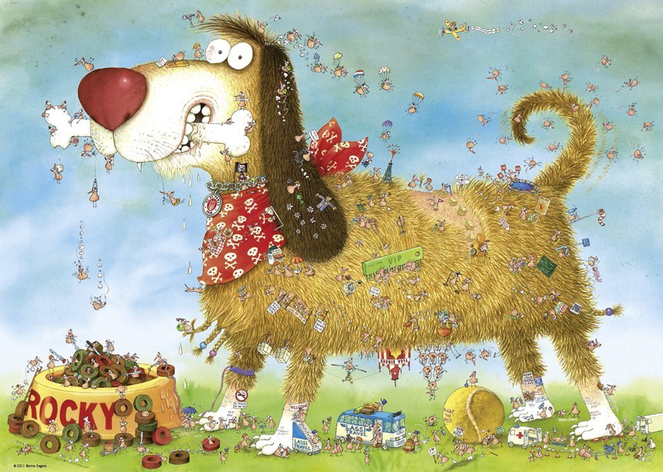 Пазл KV&H Verlag Degano Dog's Life 1000 деталей 294915 Зеленый, фото №2