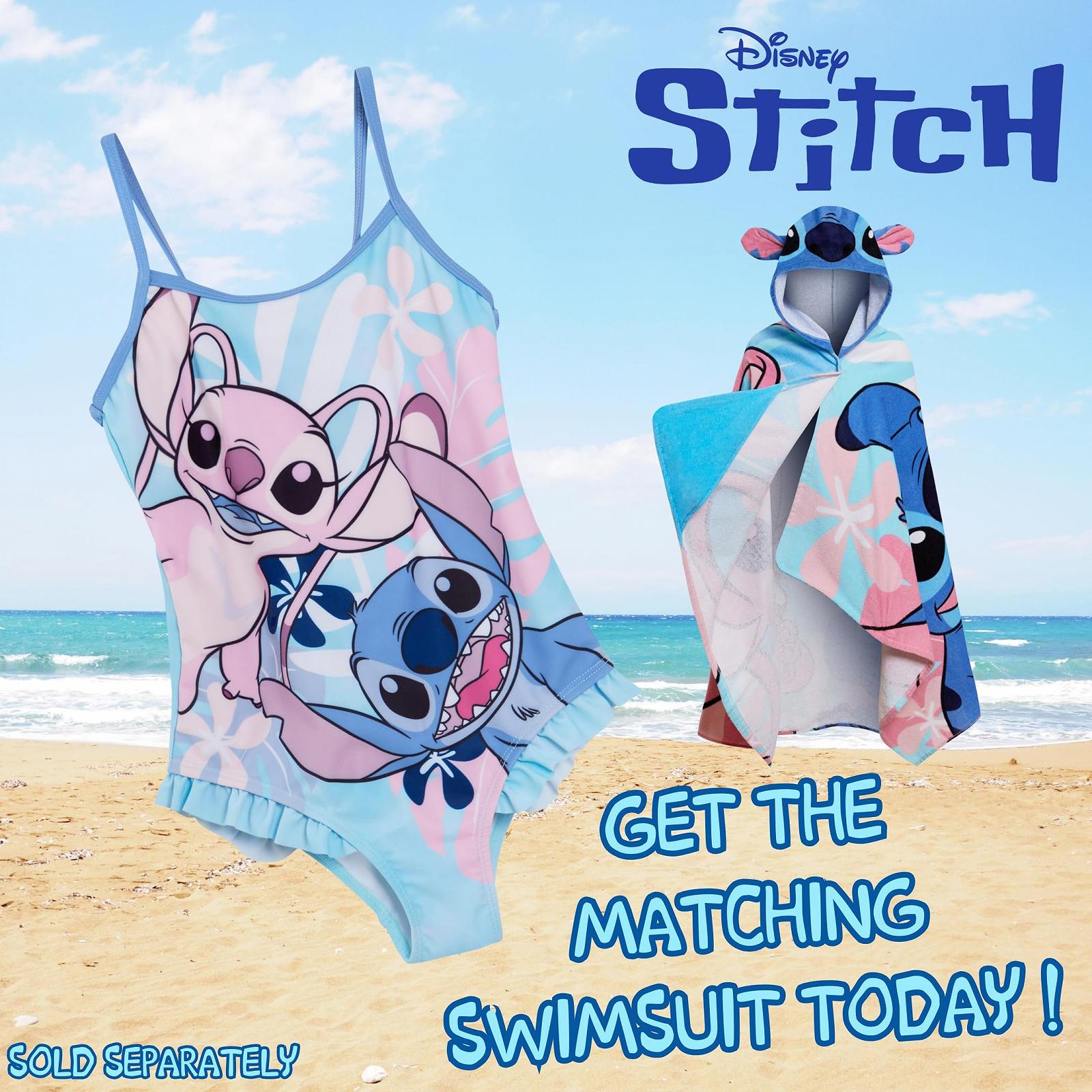 Пляжное пончо с капюшоном Disney Stitch Fishing, 100% хлопок, детское полотенце для ванны, халат для детей, фото №7