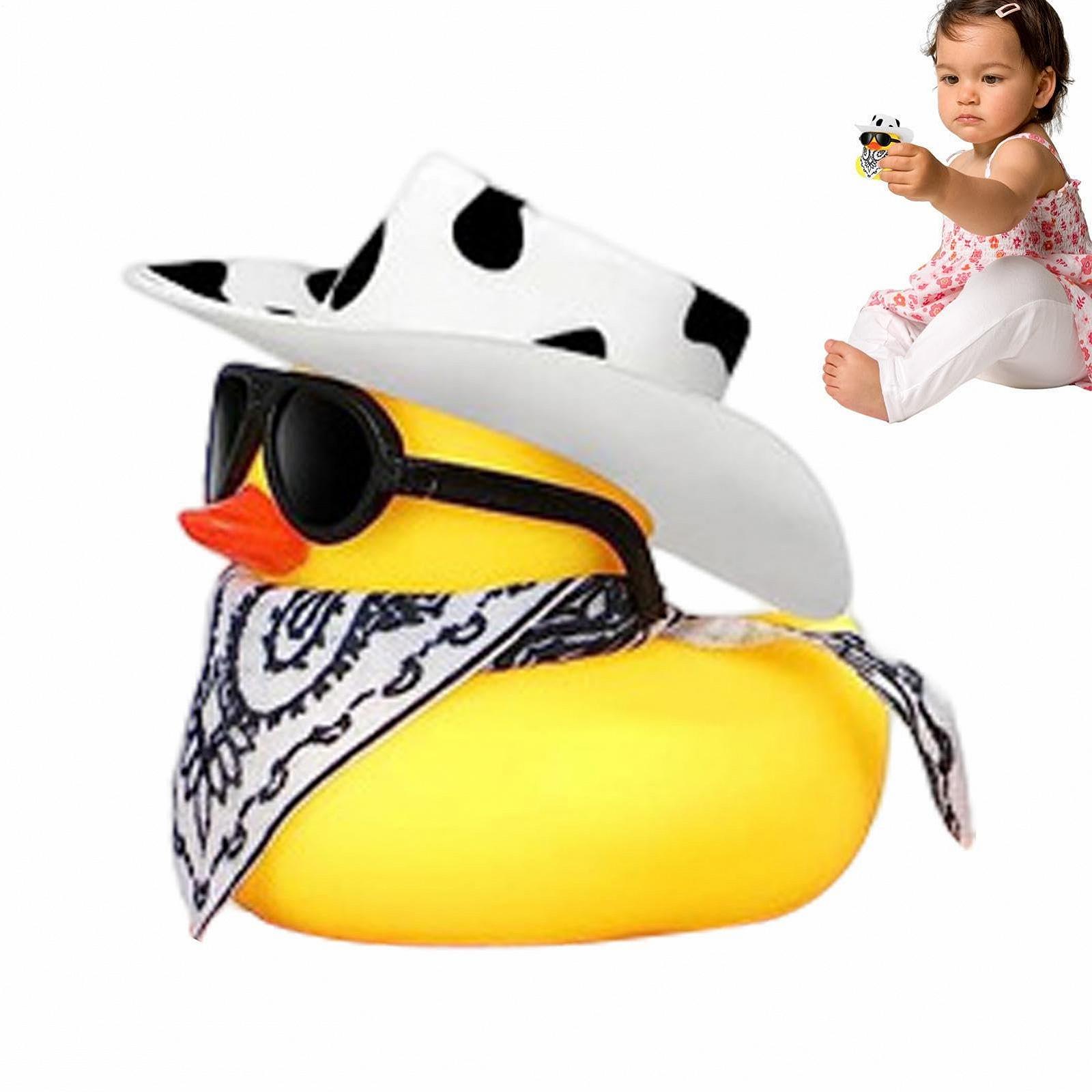 Іграшка для ванни Качка Dunch Cowboy Ducks Western з капелюхом, сонцезахисними окулярами, різнокольорова, фото №7