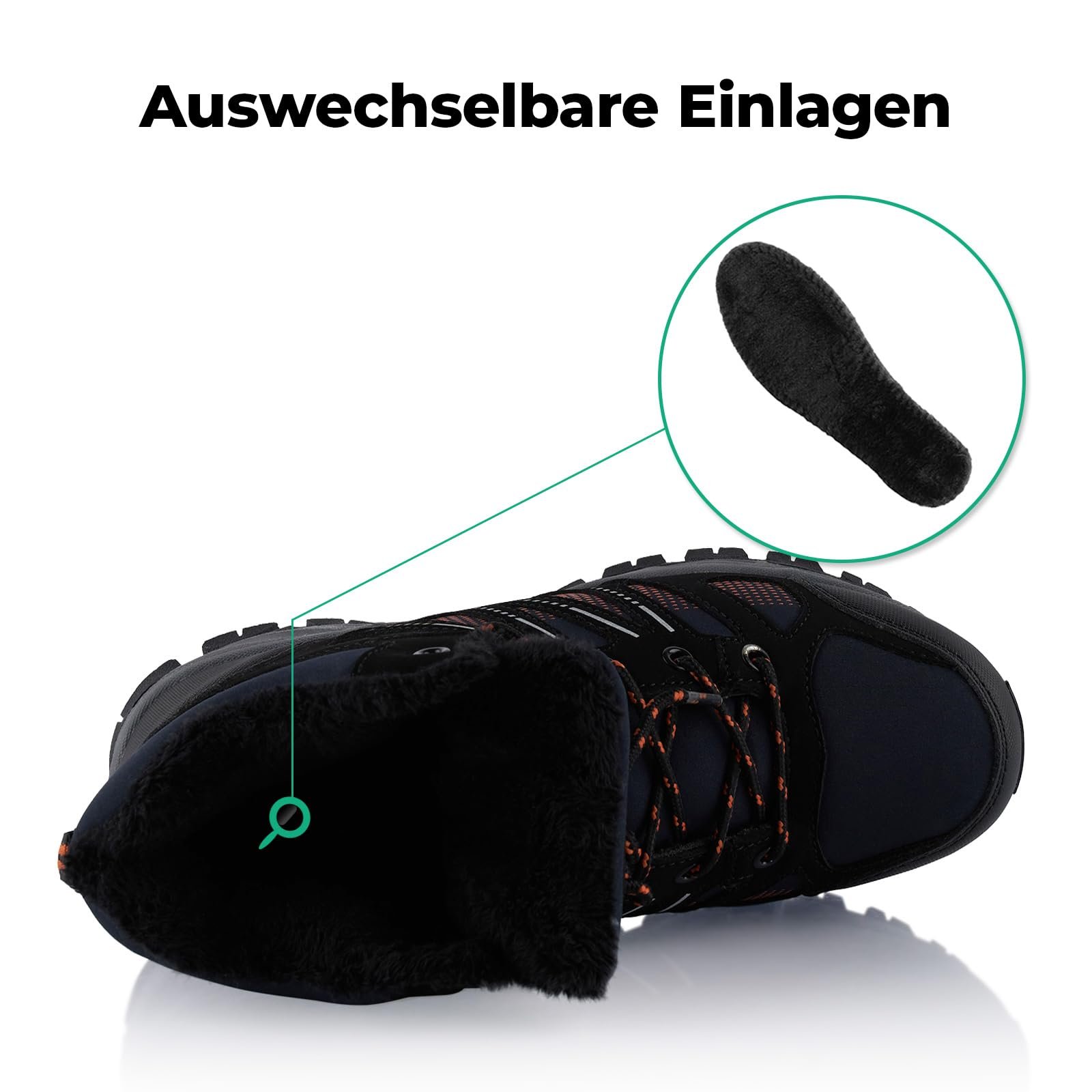 Ботинки для хайкинга Fusskleidung® Унисекс с теплой подкладкой, зимние, софтшелл, фото №5