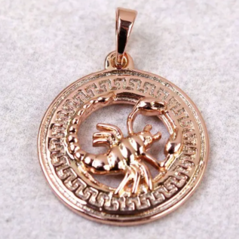 Жіноча прикраса на шию "Скорпіон - знак зодіаку", фото №3