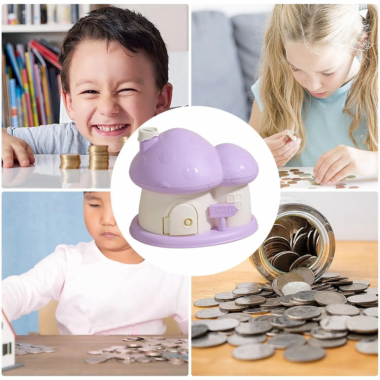 Скарбничка Грибний будиночок Пластикова, фото №4