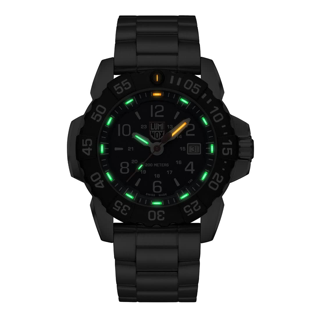Чоловічий аналоговий годинник Luminox XS.3254.CB, швейцарський кварцовий механізм, ремінець з нержавіючої сталі, сріблястий, спортивний, фото №2
