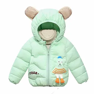 Куртка дитяча стьобана з капюшоном SYDUZAX для хлопчиків і дівчаток - Фото 1