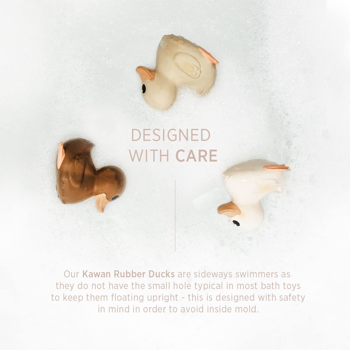 Іграшка для ванни HEVEA Kawan Mini Гумовий Каченя іграшка для ванни для малюків, виготовлена ​​зі 100% натурального каучуку, фото №5