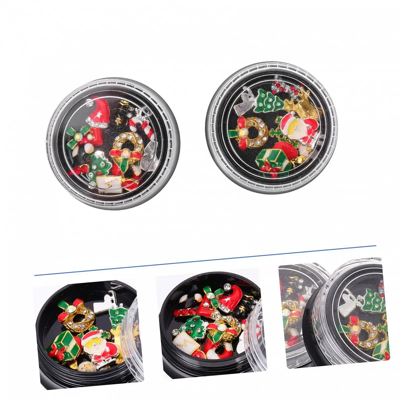 Стрази для нігтів Різдвяні FRCOLOR Декорація для манікюру для творчих нігтів, фото №8