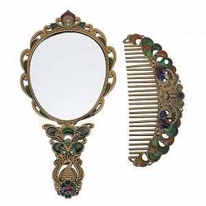 Купить Набор зеркало гребень павлин косметический портативный винтажный декоративный ручное удержание сплав - Фото 1 Набор зеркало гребень павлин косметический портативный винтажный декоративный ручное удержание сплав - Фото 1