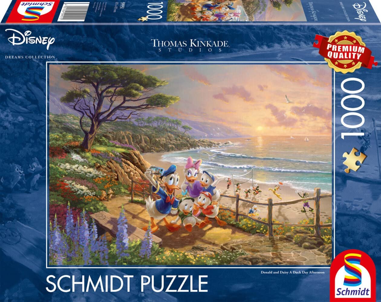 Пазл Schmidt Spiele Thomas Kinkade Disney 59951 Donald and Daisy on the Beach 1000 элементов, фото №1 Пазл Schmidt Spiele Thomas Kinkade Disney 59951 Donald and Daisy on the Beach 1000 элементов, фото №1