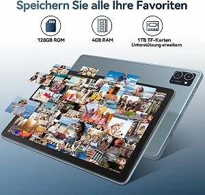 Планшет 10.1" Feonal K110 4+4/128Gb 8 ядер Android 12 7000 mAh Голубой synthetic.ua - Фото 1