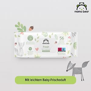 Влажные салфетки Mama Bear Fresh Aloe Vera 1008 штук (18 упаковок по 56) synthetic.ua - Фото 1