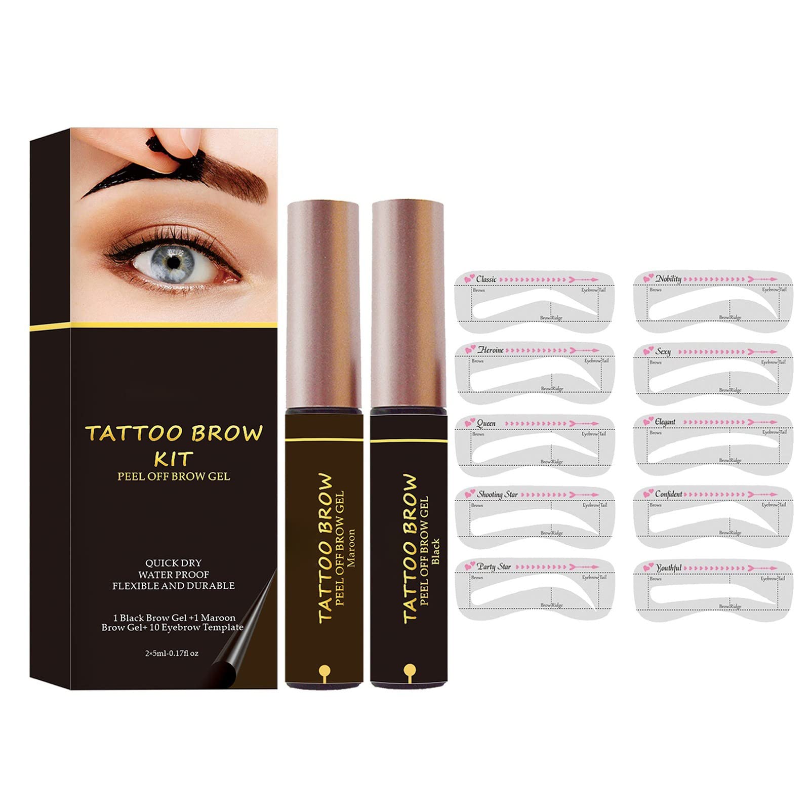 Гель для брів Allbestaye Tattoo Peel Off Набір 2 шт Водостійкість, фото №1