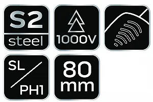 Викрутка діелектрична NEO TOOLS PlusMinus 1000 V VDE-ізольована багатокомпонентна рукоятка 80 мм (SL/PH1 x 80 мм) synthetic.ua - Фото 1