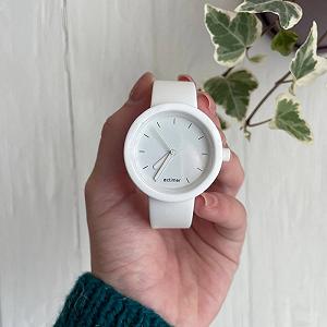 Женские силиконовые часы-конструктор actimer белый ремешок циферблат Mate white - Фото 1