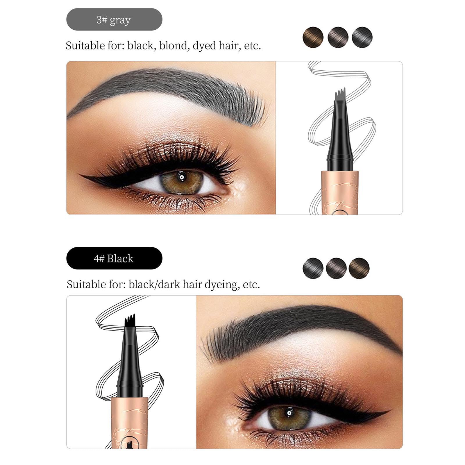 Олівець для брів Wasserdichter 3D з 4 наконечниками кольори змішаний, фото №4