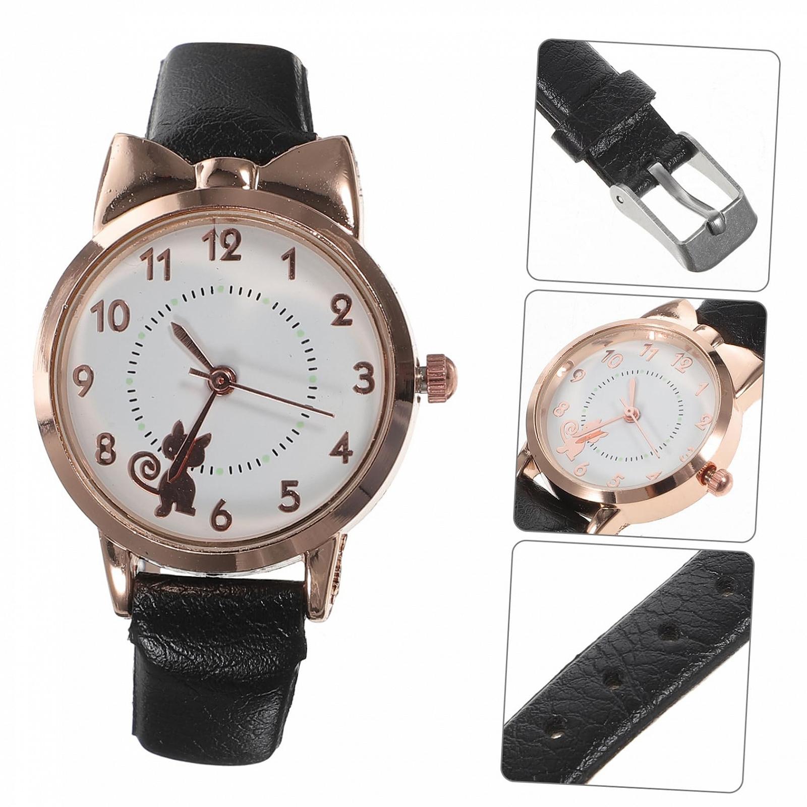 Годинник жіночий LIFKOME Кішка Чорний, фото №7