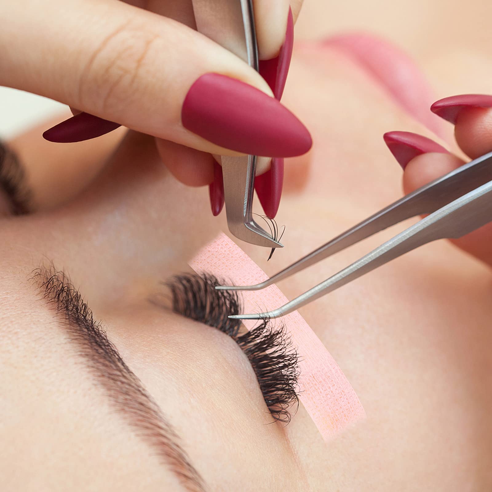 Плівка Sibba 6 Rolls Eyelash Tape для нарощування вій Рожева, фото №4