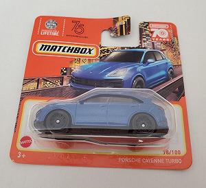 2023 Matchbox Porsche Cayenne Turbo Metallic Blue 78/100 HLD01 - Фото 1