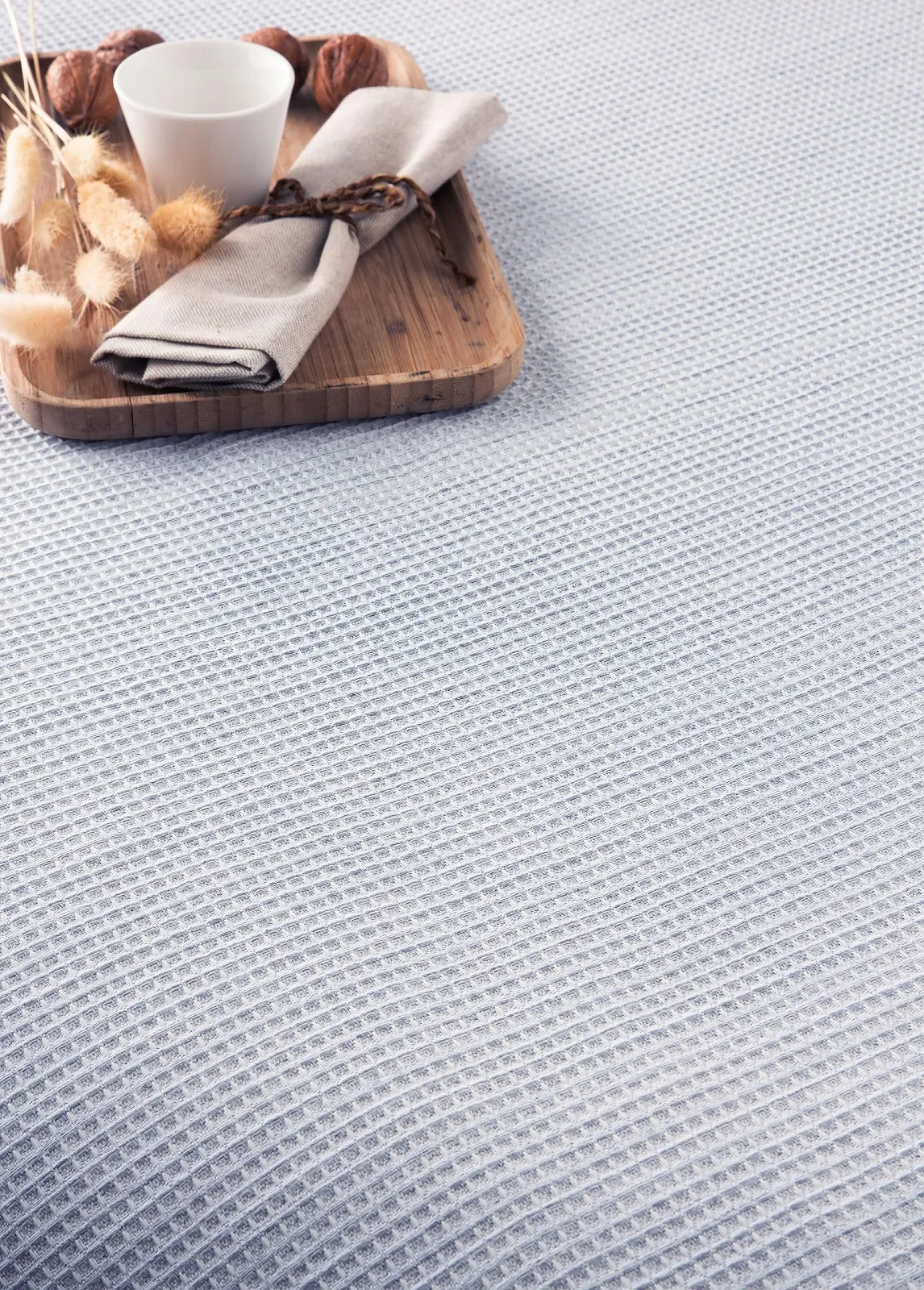 Покривало Gamusi Багатоцільове для ліжка, дивана, плед, м'яке та дихаюче, бавовна, бджолине гніздо, 180 x 140 см, сірий, фото №5