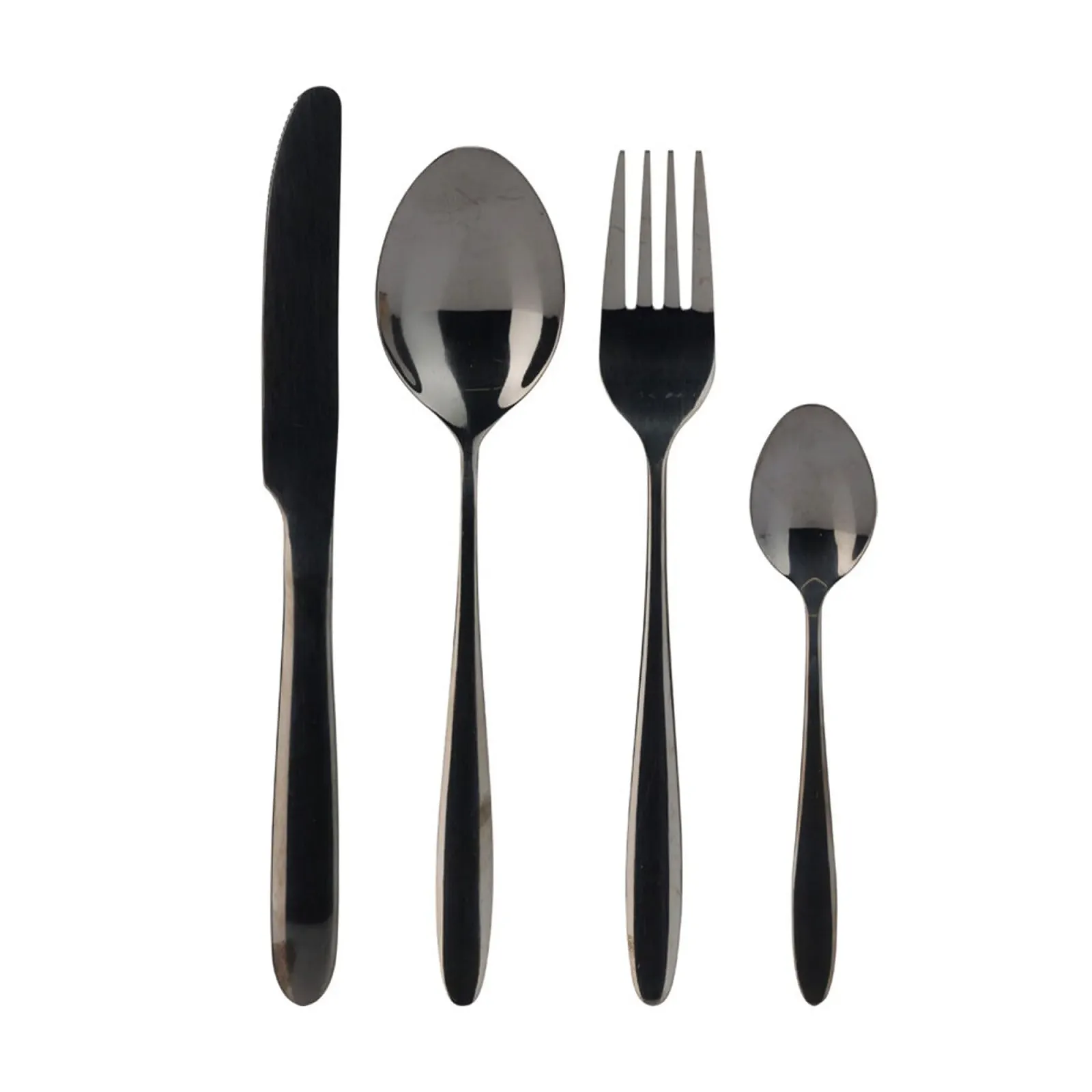 Набір столових приборів Well Home 24 предмети нержавіюча сталь з чорним покриттям, фото №1 Набір столових приборів Well Home 24 предмети нержавіюча сталь з чорним покриттям, фото №1