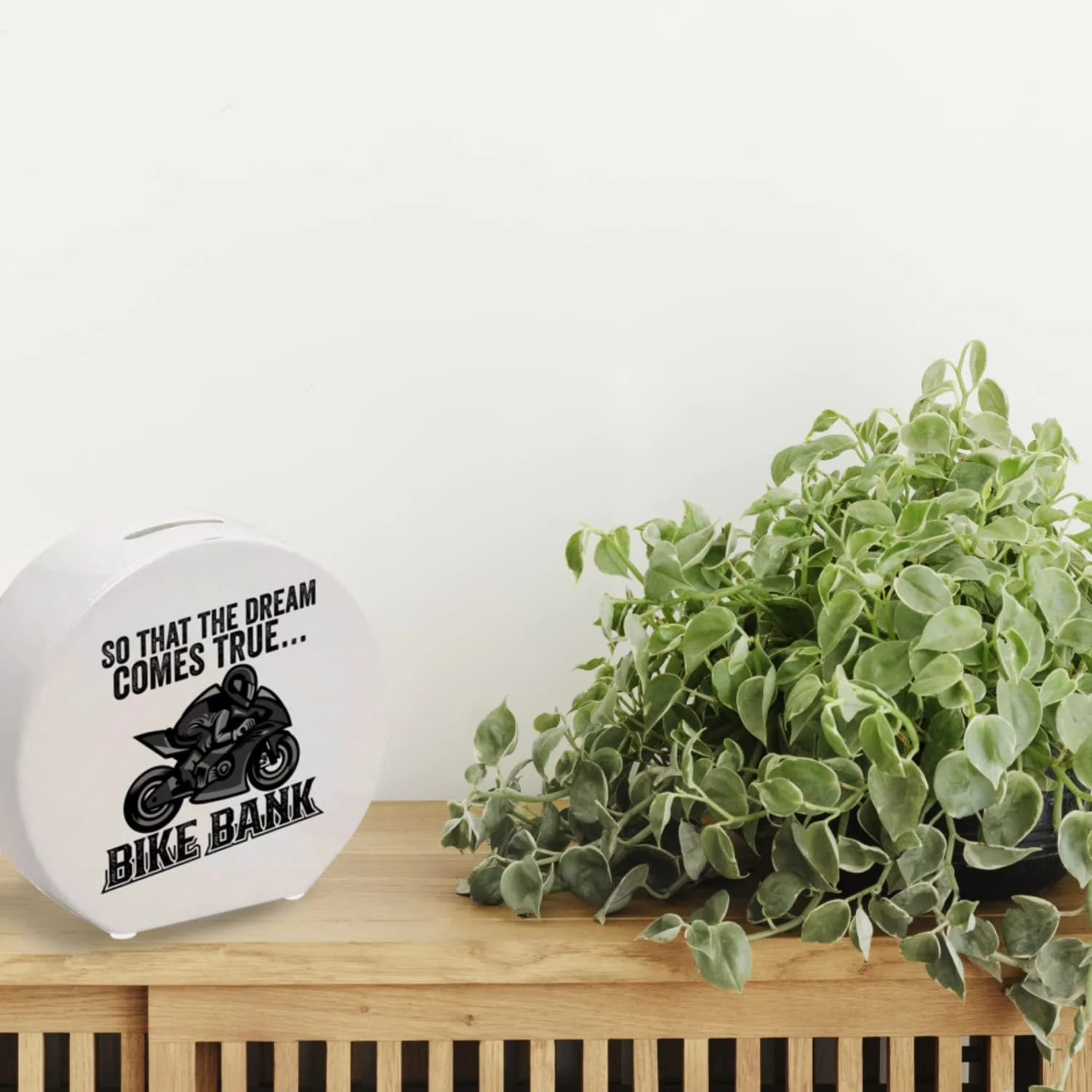 Скарбничка Bike Bank з мотоциклом керамічна, фото №2